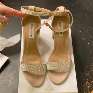 Steve Madden Embellished Suede Rhinestone Heel